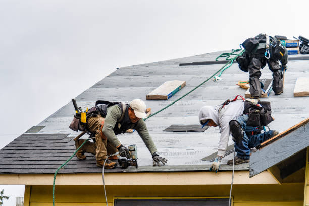 Professional Roofing technician working in Pascoag, RI